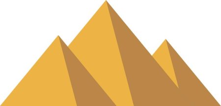 Египетская пирамида на прозрачном фоне