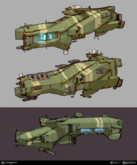 Sci fi космический корабль канонерка