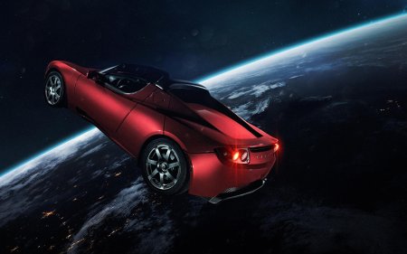 Tesla roadster в космосе