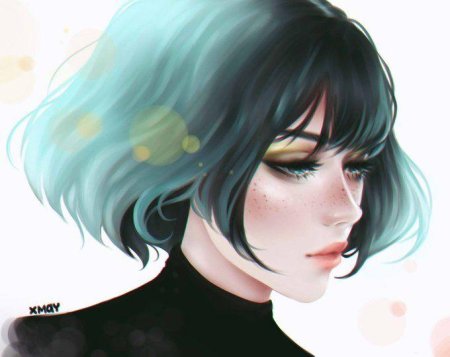 Мультяшные девушки с каре