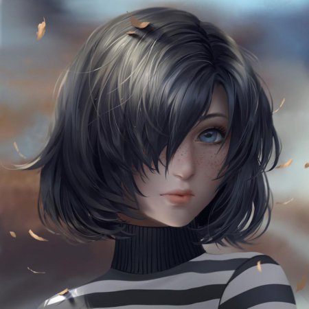 Арт девушка с каре