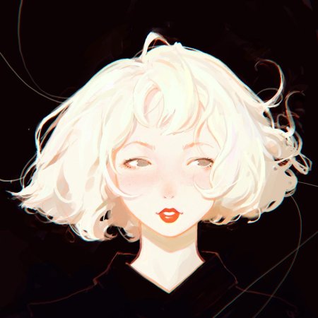 Девушка с короткими волосами арт