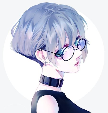 Аниме девушка с короткими волосами