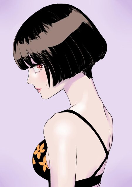 Каре стрижка аниме