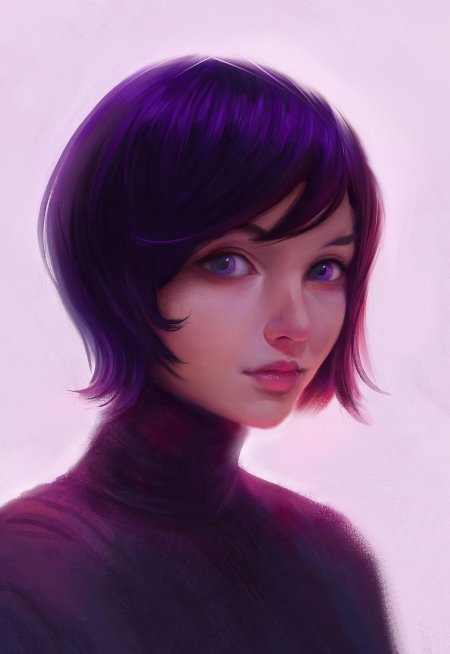 Арт девушка с каре