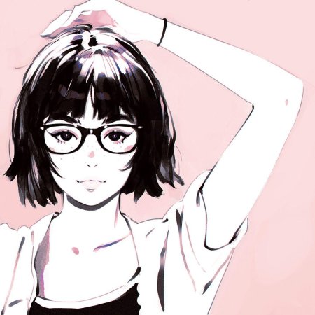 Аниме девушка в очках