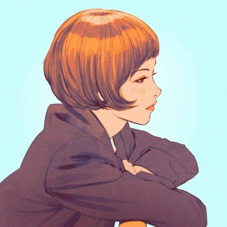 Девушка с короткими волосами рисунок