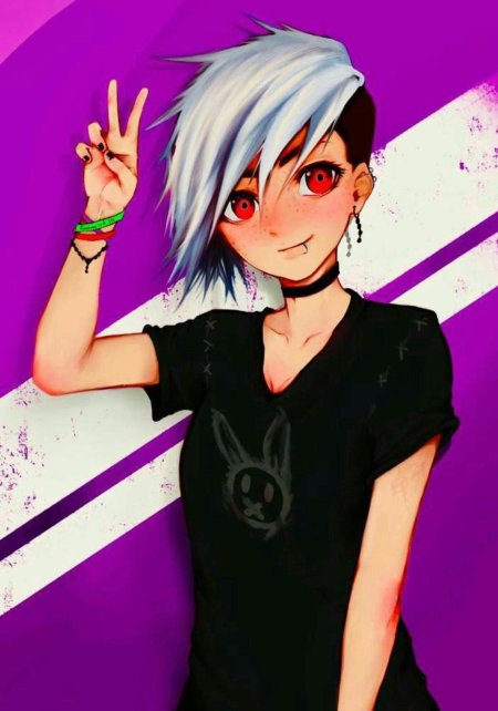 Аниме девушка панк