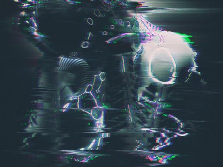 Cyberpunk глитч арт