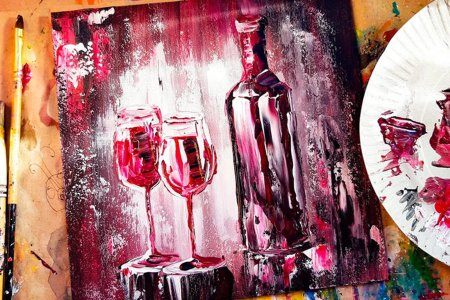 Картины вином