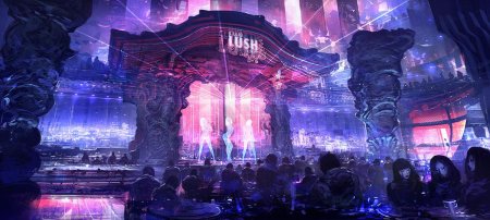 Киберпанк ночной клуб