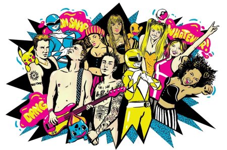 Постеры в стиле 90 х