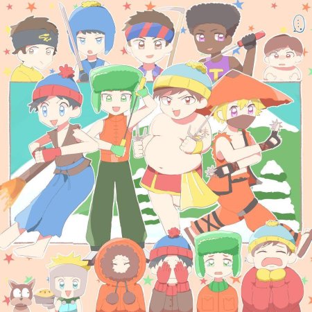 Южный парк аниме кенни и кайл