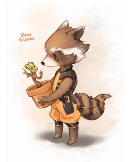 Енот ракета и грут