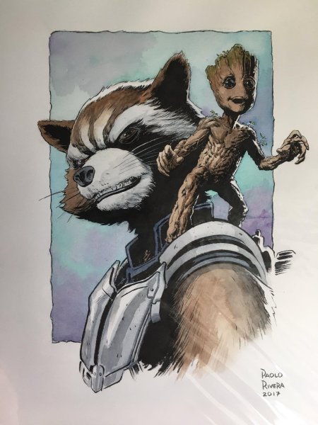 Стражи галактики енот и грут