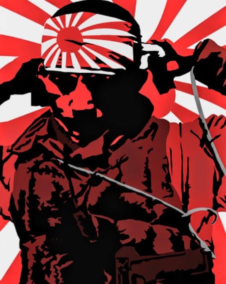 Флаг камикадзе япония