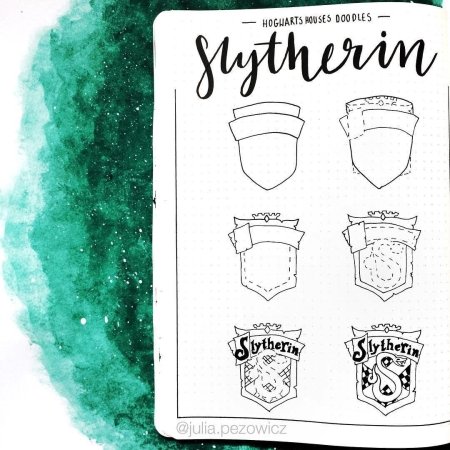 Раскраска гарри поттер факультеты слизерин