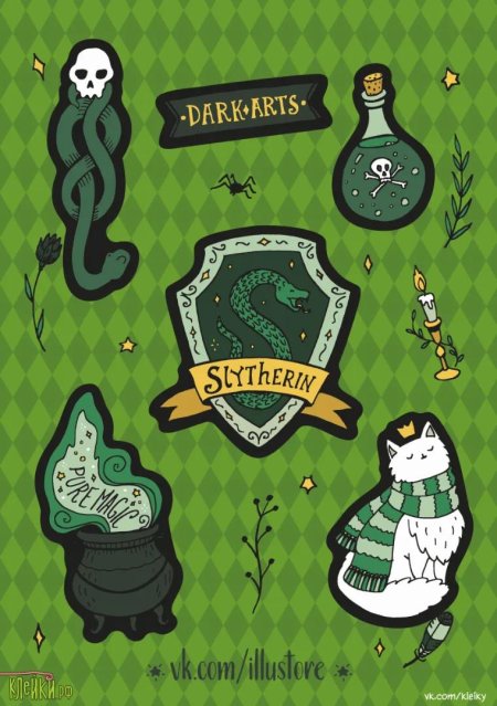 Скетчбук гарри поттер слизерин