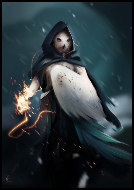 Сова сипуха арт