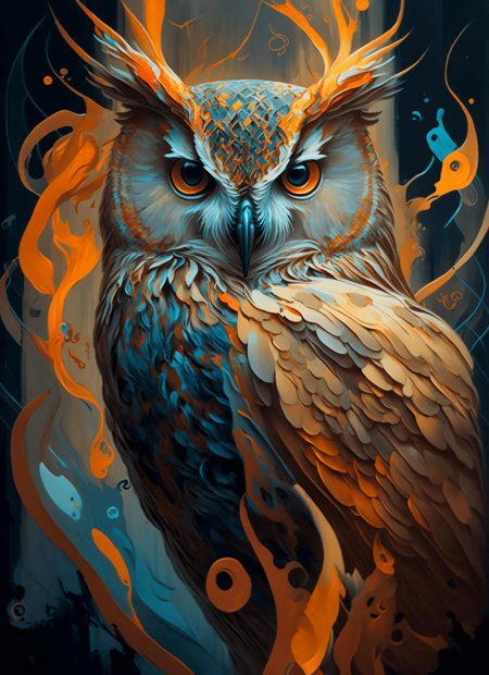 Сова живопись