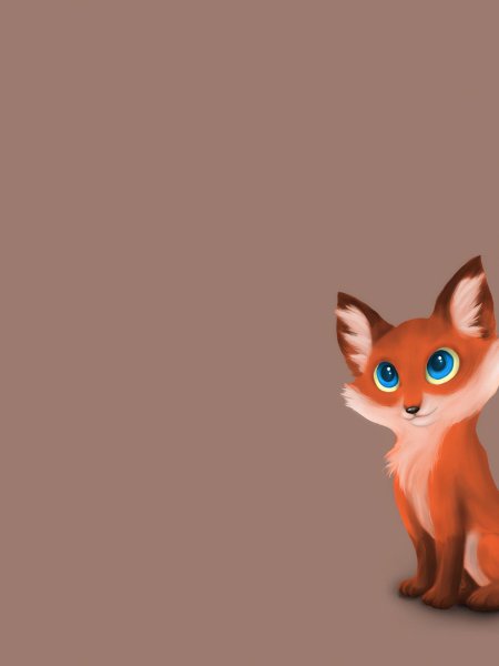 Красивая лиса мультяшная