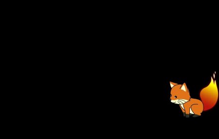 Лиса на темном фоне