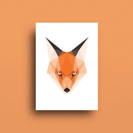 Лиса из геометрических фигур