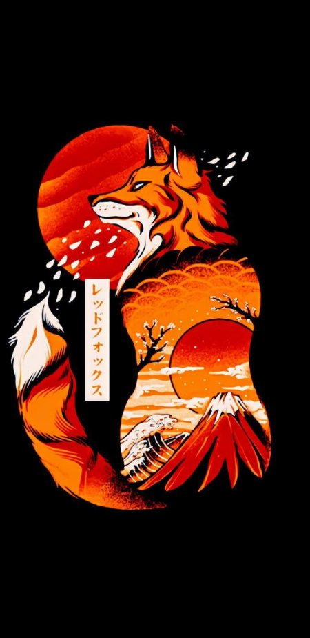 Лиса в японском стиле