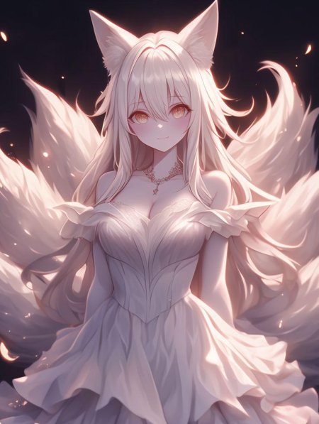 Кицунэ фокс белая