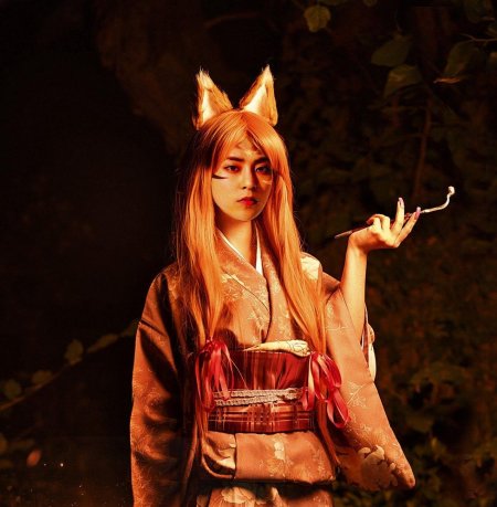 Кицунэ янтарная лиса