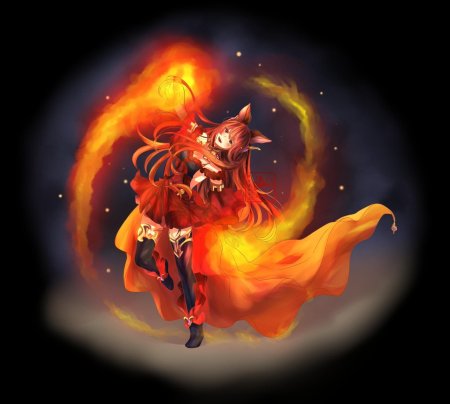 Кицунэ девятихвостый лис демон