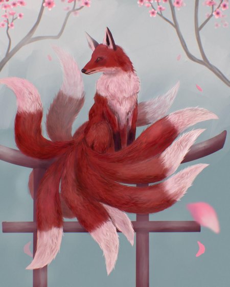 Кицунэ девятихвостый лис