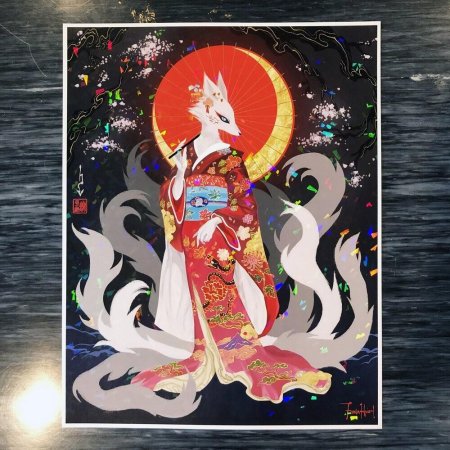 Лиса япония кицунэ