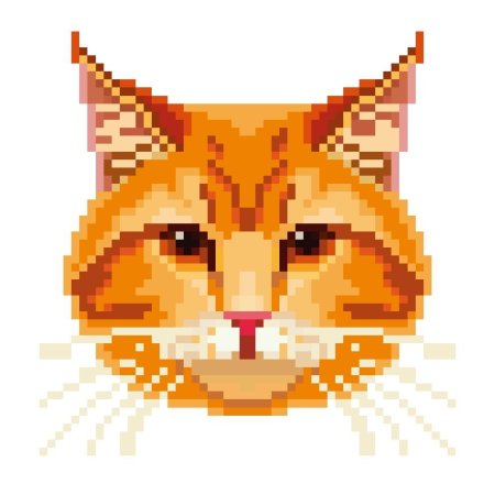 Рисунки котов по клеточкам