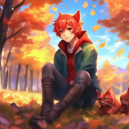 Рыжий парень аниме