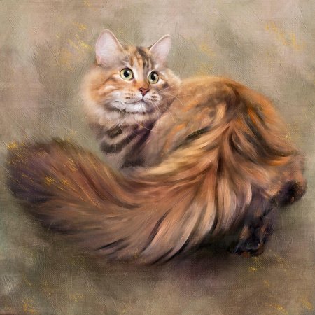 Кошки живопись маслом