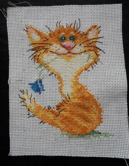 Набор для вышивания рыжий котик