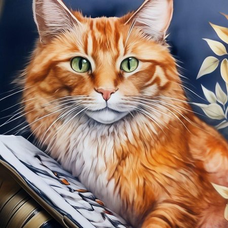 Рисунок рыжего кота