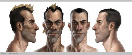 Концепт арты персонажей лица