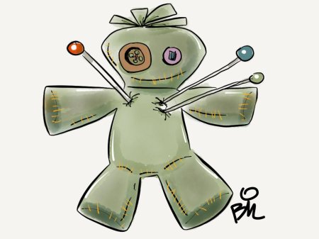Кукла вуду рисунок