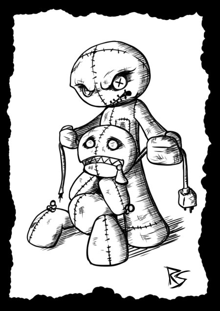 Кукла вуду тату