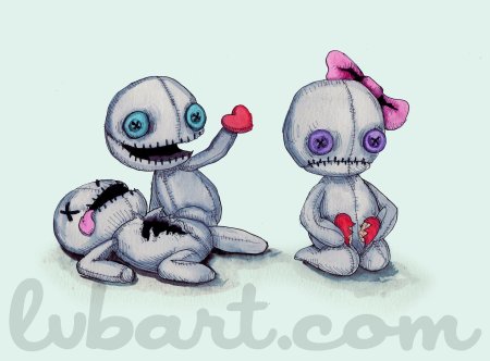 Кукла вуду арт рисунок