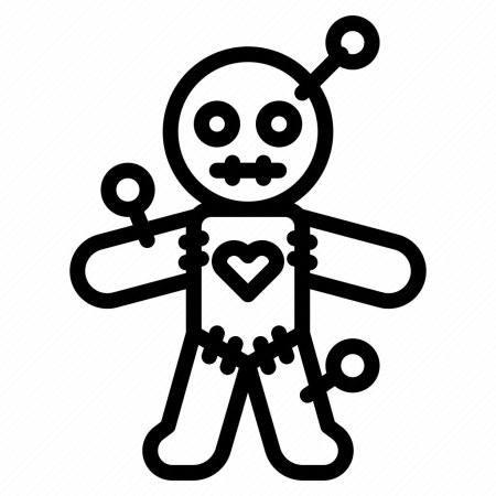 Кукла вуду рисунок легкий