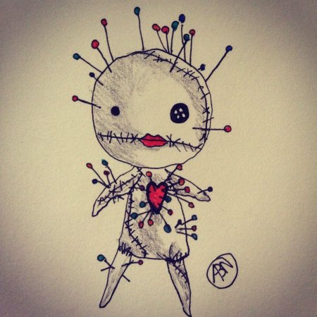 Кукла вуду арт рисунок