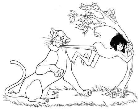 Маугли киплинг раскраска