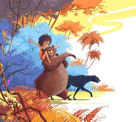 Маугли иллюстрации