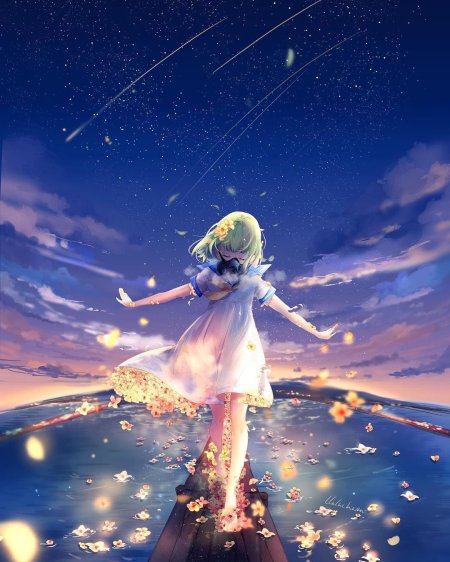 Красивая аниме девушка