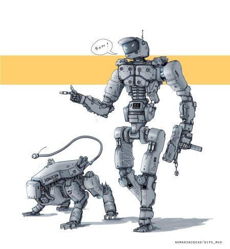 Робот чаппи концепт арт