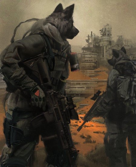 Военная собака арт