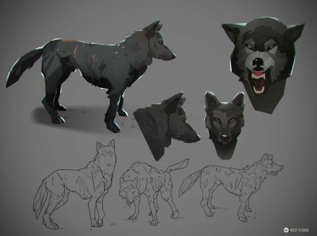 Wolf d max lowpoly